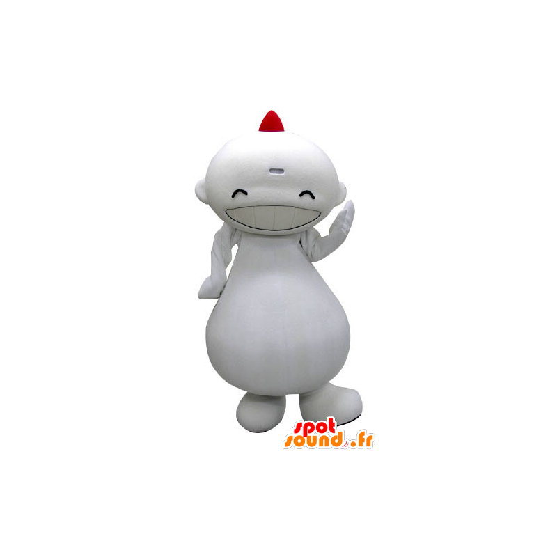 Mascotte de gros bonhomme blanc à l'air rieur - MASFR031285 - Mascottes Homme