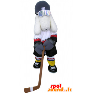 Blanco mascota del perro, equipo de hockey - MASFR031299 - Mascotas perro