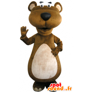 Brown and white beaver mascot. Marmot mascot - MASFR031302 - Beaver mascots