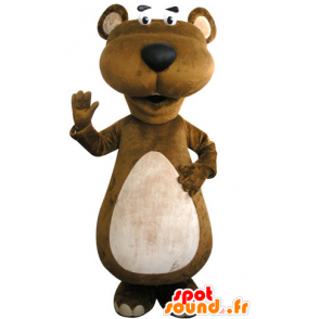 Brun og hvit bever maskot. Marmot maskot - MASFR031302 - Beaver Mascot