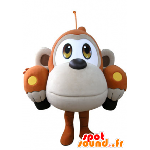 Mascotte de voiture en forme de singe orange et beige - MASFR031307 - Mascottes Singe