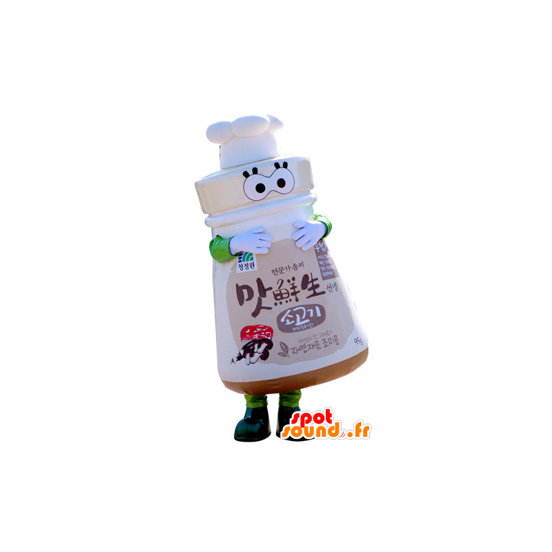 Mascot Salzstreuer Rohr mit einer Kappe. kulinarische Maskottchen - MASFR031309 - Maskottchen von Objekten