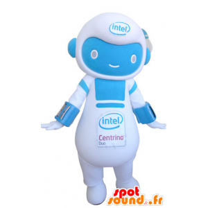 Sneeuwman mascotte, blauw en wit robot - MASFR031310 - man Mascottes