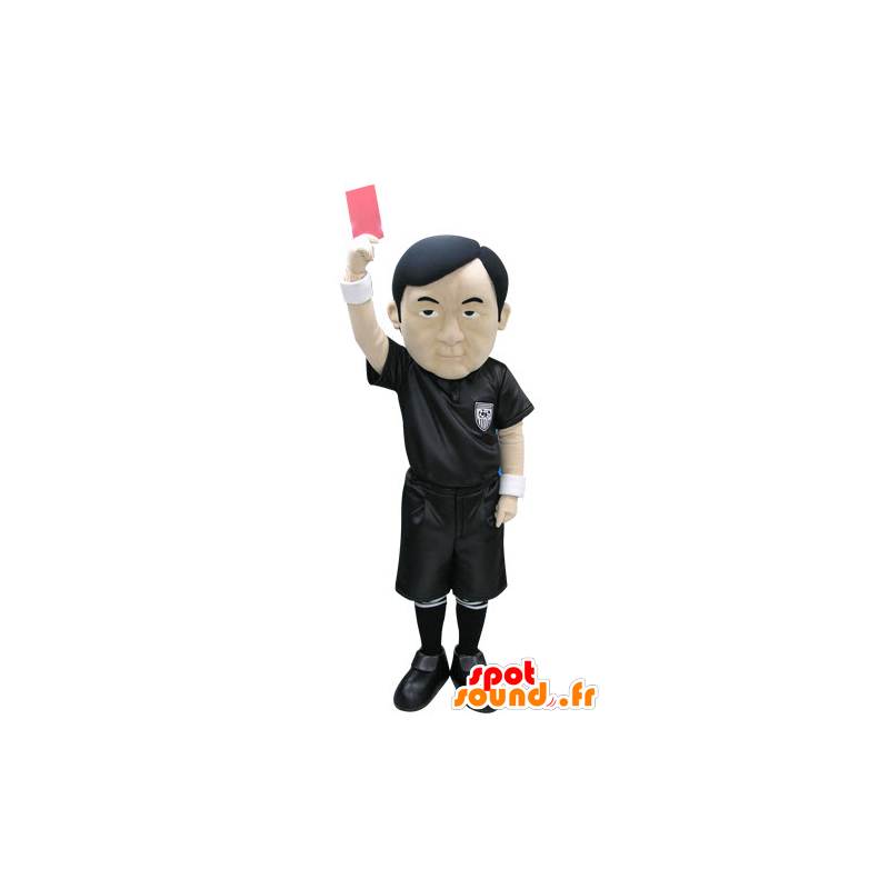 Man mascot, dressed in black Asian referee - MASFR031311 - Human mascots