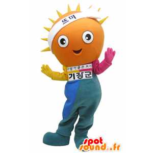 Mascotte van de zon met een kleurrijke outfit - MASFR031318 - Niet-ingedeelde Mascottes