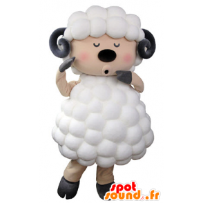 Mascot sheep, goat, white, black and pink - MASFR031325 - Mascots sheep