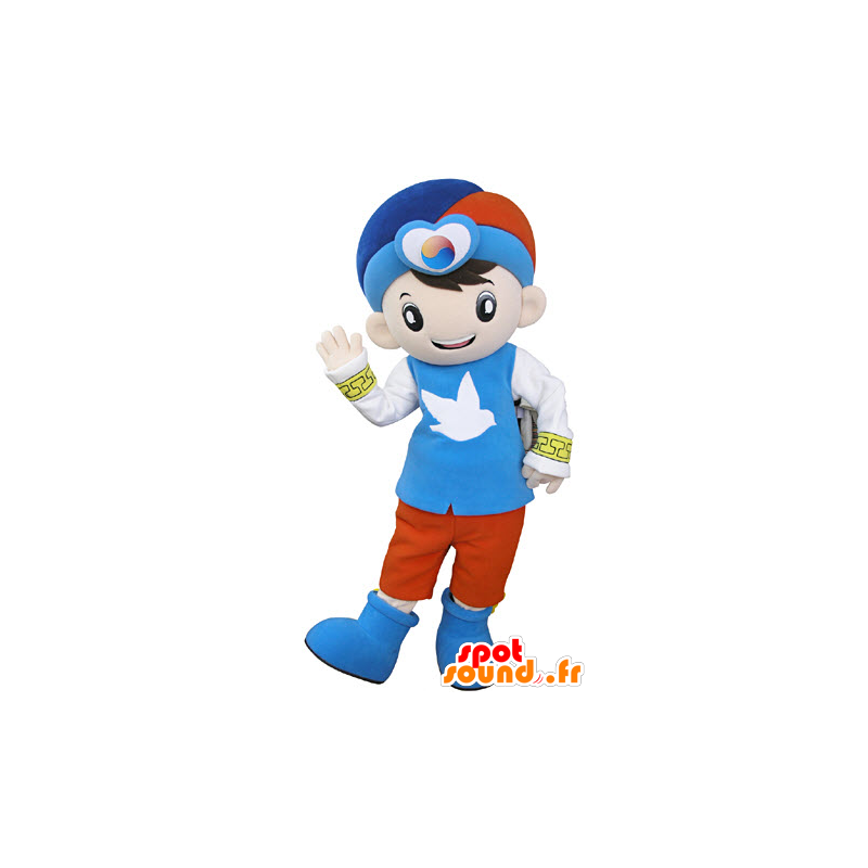 Mascota del niño pequeño vestido en traje oriental colorido - MASFR031328 - Chicas y chicos de mascotas
