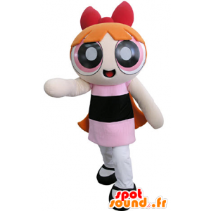 Mascot Powerpuff Girls, rødhåret jente, superhelt - MASFR031329 - Maskoter gutter og jenter