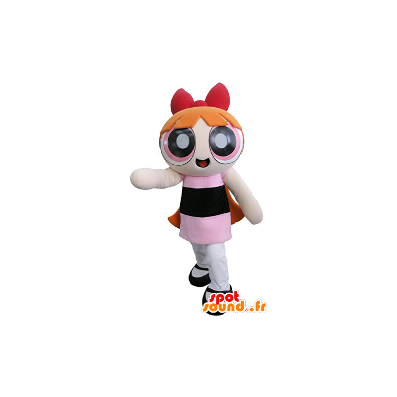 Mascot Powerpuff Girls, roodharige meisje, superhero - MASFR031329 - Mascottes Boys and Girls