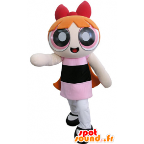 Mascot Powerpuff Girls, redheaded girl, superhero - MASFR031329 - Mascots boys and girls