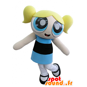 Super Girls maskot, blond pige, superhelt - Spotsound maskot