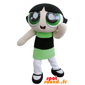 Mascot Powerpuff Girls, brunette girl, superhero - MASFR031331 - Mascots boys and girls