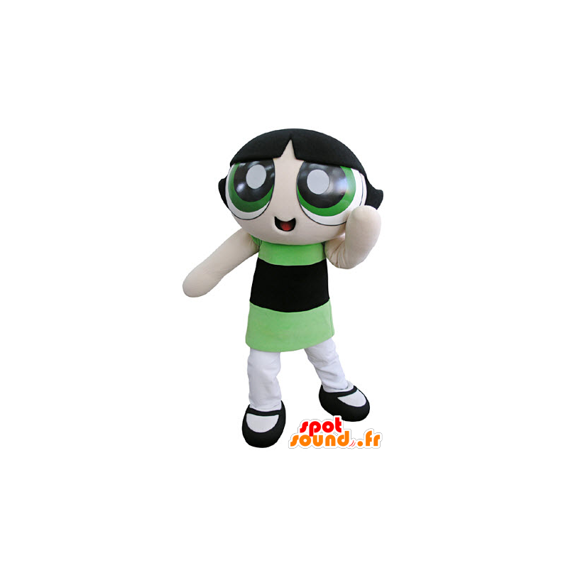 Mascot Powerpuff Girls, brunette girl, superhero - MASFR031331 - Mascots boys and girls