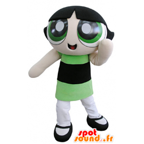 Mascot Powerpuff Girls, brunette girl, superhero - MASFR031331 - Mascots boys and girls