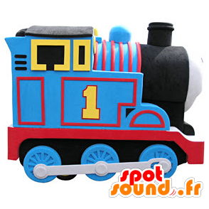 Maskot Thomas, slavný vlak karikatura - MASFR031332 - Celebrity Maskoti