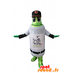 Mascotte de bouteille verte en tenue de sport - MASFR031338 - Mascotte sportives