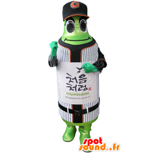 Botella de la mascota verde en ropa deportiva - MASFR031339 - Mascota de deportes