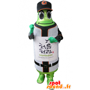 Botella de la mascota verde en ropa deportiva - MASFR031339 - Mascota de deportes