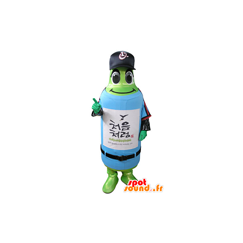 Green bottle mascot in sportswear - MASFR031340 - Sports mascot