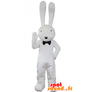 Stor vit kaninmaskot som ser förvånad ut - Spotsound maskot