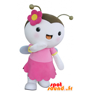 La mascota del insecto, rosa y mariposa blanca - MASFR031349 - Mascotas mariposa