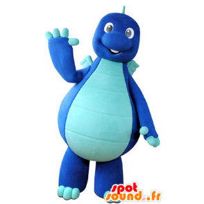 Smok maskotka, dwukolorowe niebieski dinozaur - MASFR031355 - smok Mascot