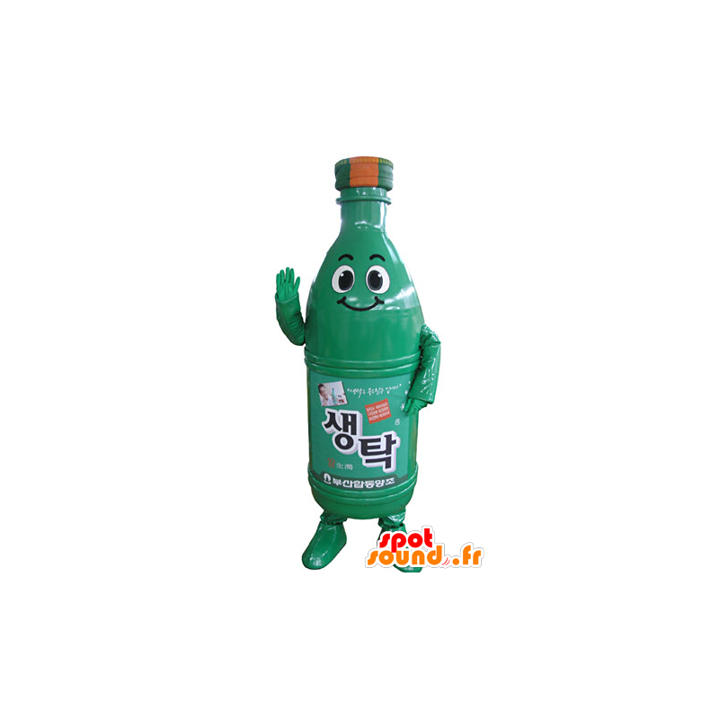 Drink mascot. green bottle mascot - MASFR031360 - Food mascot
