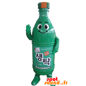 Drik maskot. Grøn flaske maskot - Spotsound maskot kostume