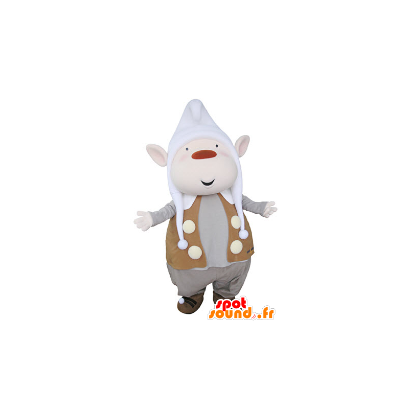 Leprechaun maskot med spisse ører og en lue - MASFR031361 - jule~~POS TRUNC
