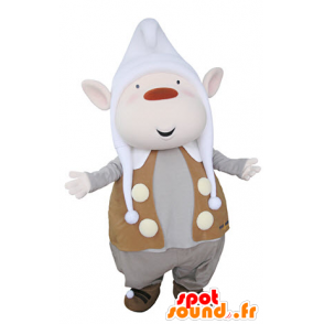 Mascotte de lutin avec les oreilles pointues et un bonnet - MASFR031361 - Mascottes Noël