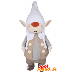 Kobold Maskottchen mit den spitzen Ohren und eine große Kappe - MASFR031365 - Weihnachten-Maskottchen