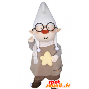 Mascotte Leprechaun con orecchie a punta e un grande tappo - MASFR031366 - Mascotte di Natale