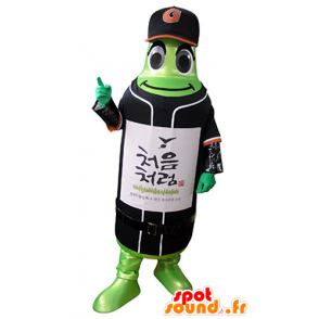 Botella de la mascota verde en ropa deportiva - MASFR031370 - Mascota de deportes