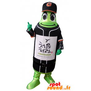 Groene fles mascotte in sportkleding - MASFR031370 - sporten mascotte