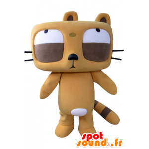 Orange und braun Biber-Maskottchen mit großen Augen - MASFR031372 - Biber Maskottchen