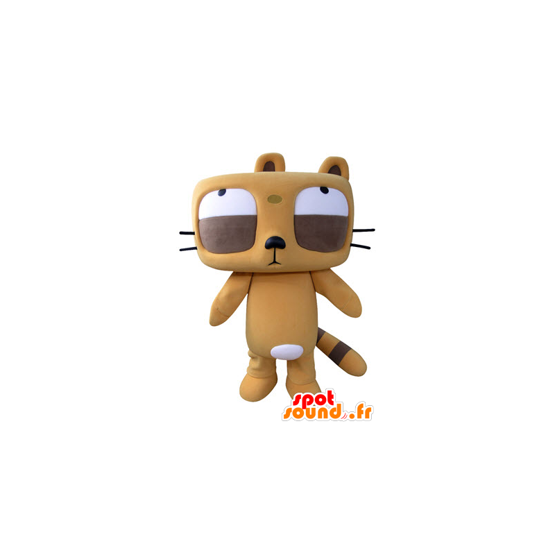 Oransje og brunt bever maskot med store øyne - MASFR031372 - Beaver Mascot