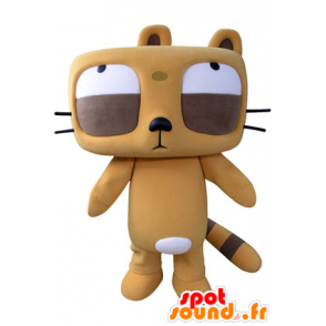 Oranje en bruine bever mascotte met grote ogen - MASFR031372 - Beaver Mascot