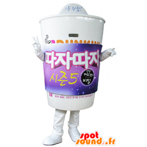 Paper cup mascot. drink mascot - MASFR031378 - Mascots of objects