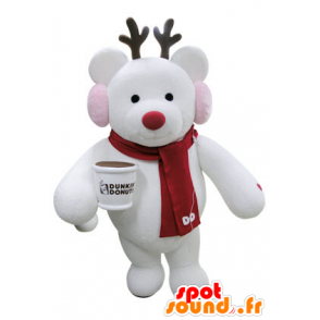 Mascotte renne di Natale con una sciarpa - MASFR031392 - Mascotte di Natale