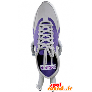 Mascot scarpa viola e bianco. mascotte di pallacanestro - MASFR031396 - Mascotte di oggetti