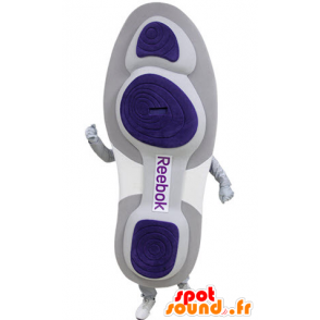 Mascot zapato púrpura y blanco. Mascota del baloncesto - MASFR031396 - Mascotas de objetos