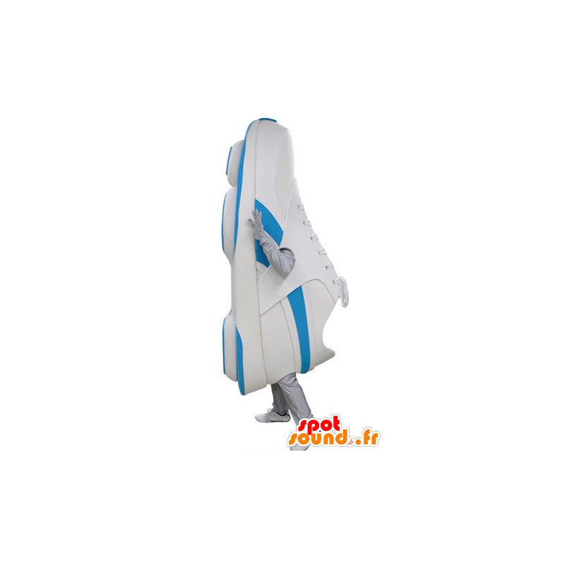 Mascotte de chaussure bleue et blanche. Mascotte de basket - MASFR031397 - Mascottes d'objets