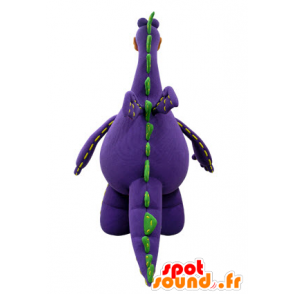 Mascotte de dragon violet, vert et orange, géant - MASFR031414 - Mascotte de dragon