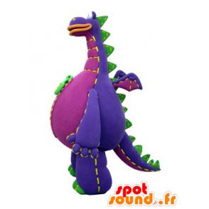 Viola drago mascotte, verde e arancione, gigante - MASFR031414 - Mascotte drago