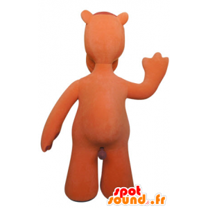 Mascotte de chameau orange avec les yeux bleus - MASFR031418 - Mascottes Animales