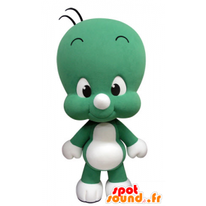 La mascota del pequeño hombre verde y blanco, lindo y divertido - MASFR031419 - Mascotas humanas