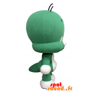 Mascotte piccolo uomo verde e bianco, carino e divertente - MASFR031419 - Umani mascotte