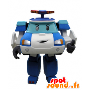 Police car mascot manner Transformers - MASFR031431 - Mascots of objects