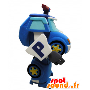 Police car mascot manner Transformers - MASFR031431 - Mascots of objects