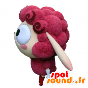 Rosa mascote ovelhas e bege, muito engraçado - MASFR031432 - Mascotes Sheep